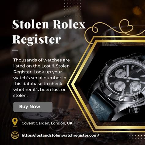 register rolex watch|rolex database of stolen watches.